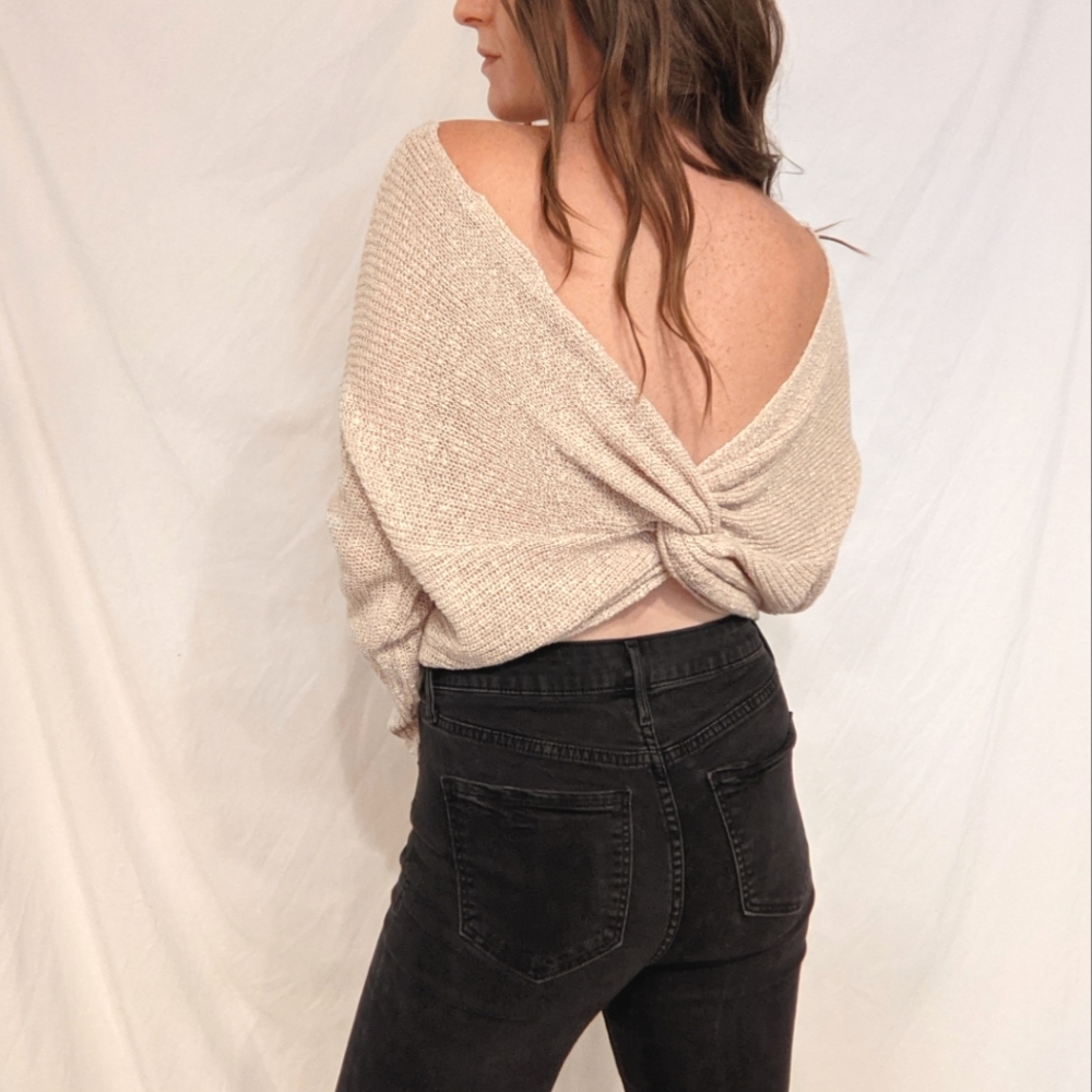 Anthropologie Cream Sweater